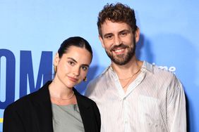 Natalie Joy and Nick Viall attend Going Home With Tyler Cameron Los Angeles Tastemaker Event at Harriets Rooftop on April 10, 2024 in West Hollywood, California.