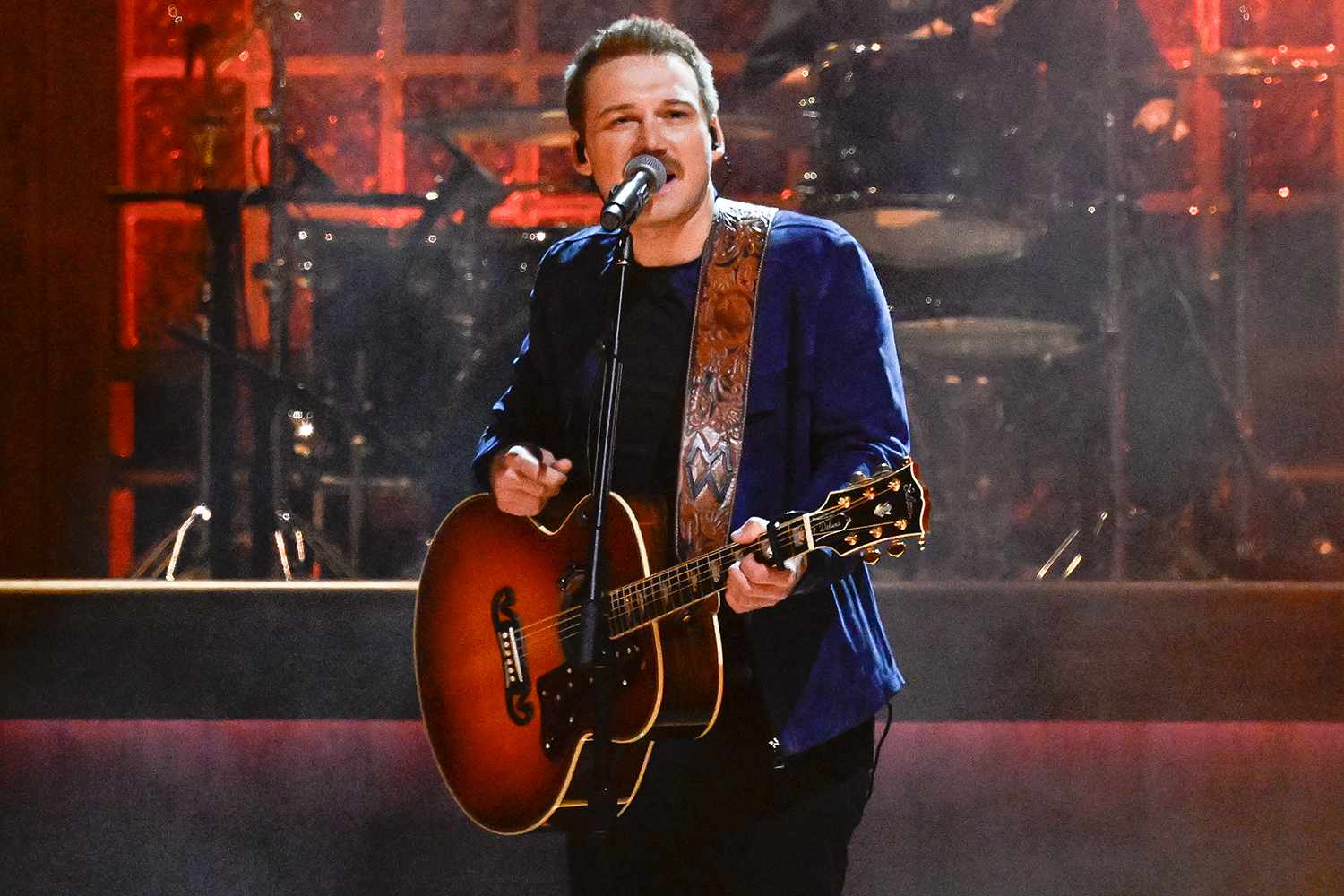 Morgan Wallen performs onstage during the 57th Annual CMA Awards at Bridgestone Arena on November 08, 2023 in Nashville, Tennessee.