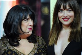 Bestselling author E.L. James (l) and actress Dakota Johnson arrive at the world premiere of the film 'Fifty Shades of Grey' during the 65th annual Berlin Film Festival, in Berlin, Germany, 11 February 2015. The movie is presented out of competition at the Berlinale, which runs from 05 to 15 February 2015.