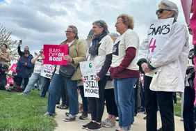 Iowans supporting access to abortion rally on Thursday, April 11, 2024