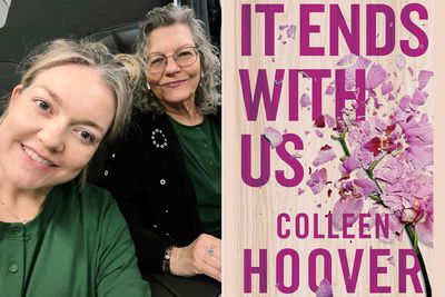 Colleen Hoover and her mother; It Ends With Us book cover