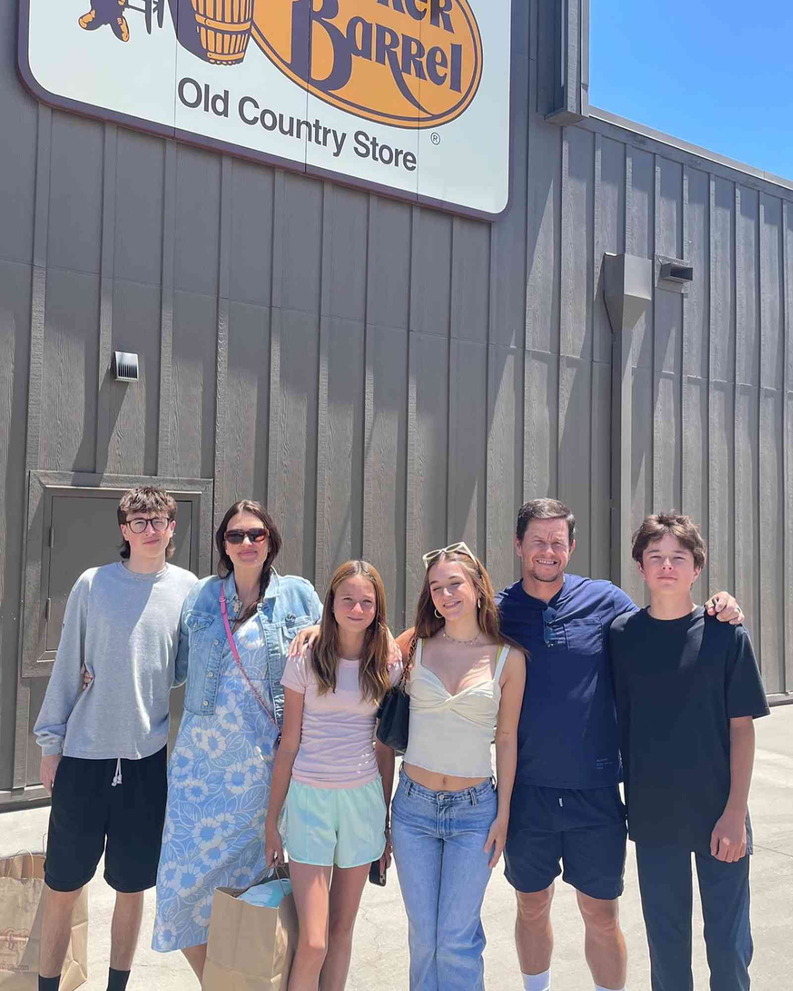 Mark Wahlberg and Rhea Wahlberg with their kids, Ella, Michael, Brendan, and Grace.