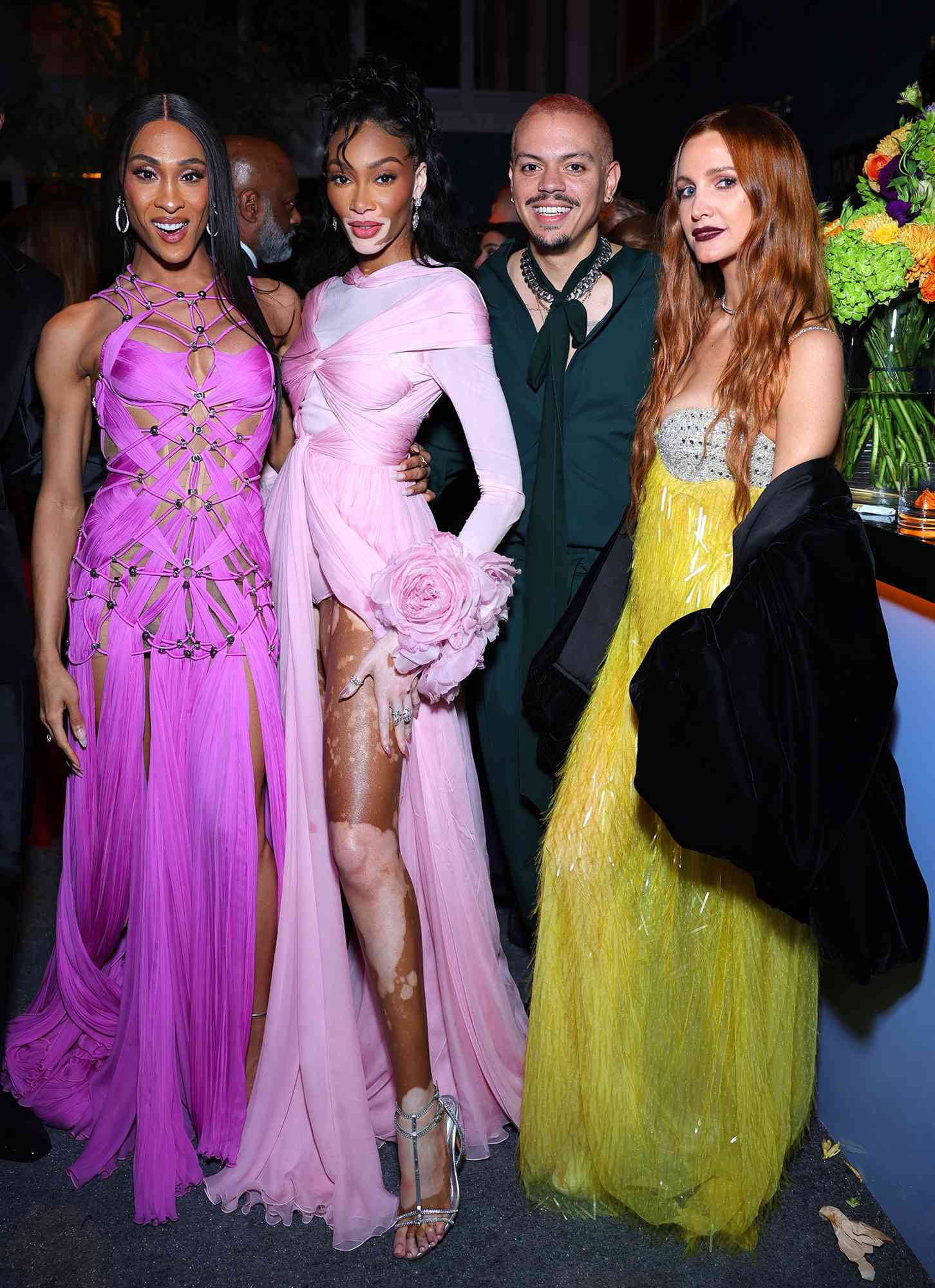 Michaela Jaé Rodriguez, Winnie Harlow, Evan Ross, and Ashlee Simpson