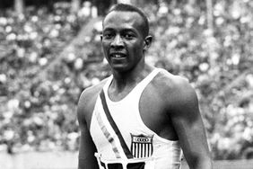 Jesse Owens at the 1936 Olympics in Berlin.