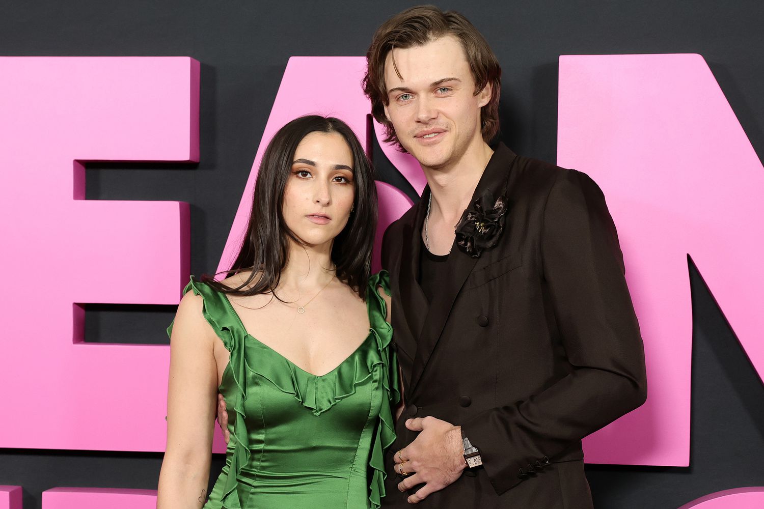 Isabel Machado and Christopher Briney attend the "Mean Girls" premiere at AMC Lincoln Square Theater on January 08, 2024