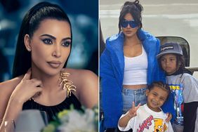 Kim Kardashian FaceTimes Sons Psalm and Saint in American Horror Story Makeup