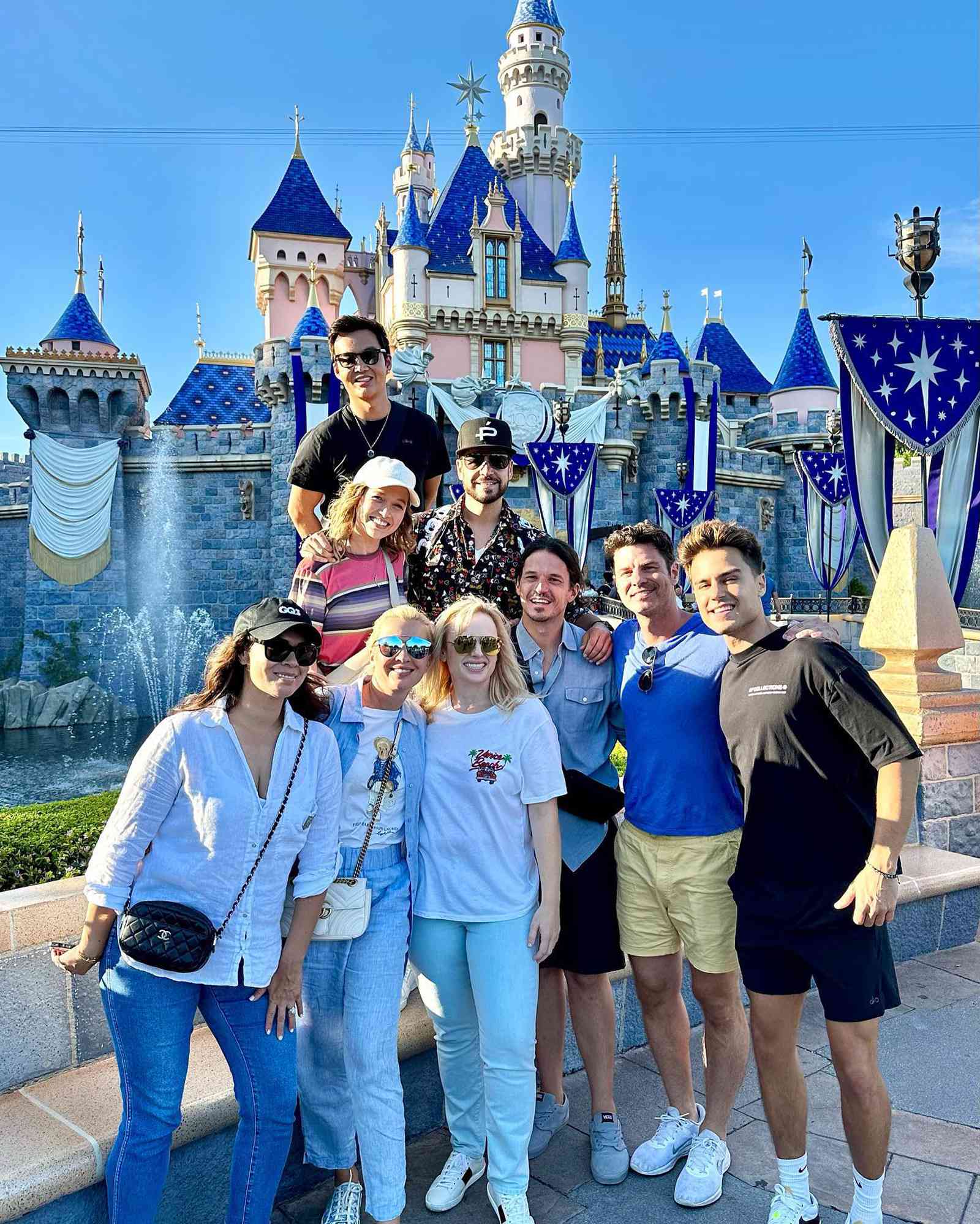 Rebel Wilson with friends and family at Disney