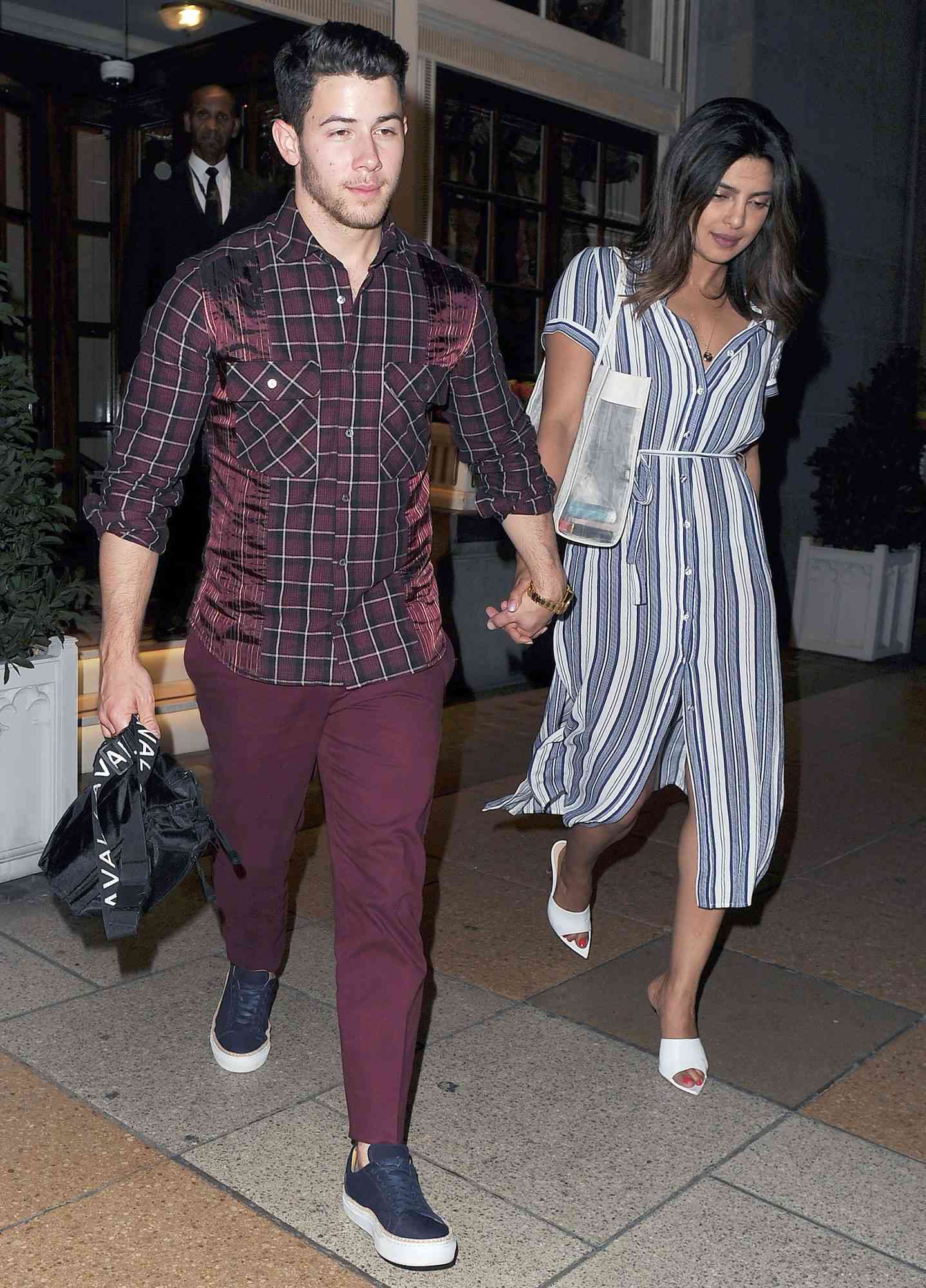 Nick Jonas and Priyanka Chopra Enjoy a Night Out at 34 restaurant, and then the Ritz Casino in Mayfair, London.