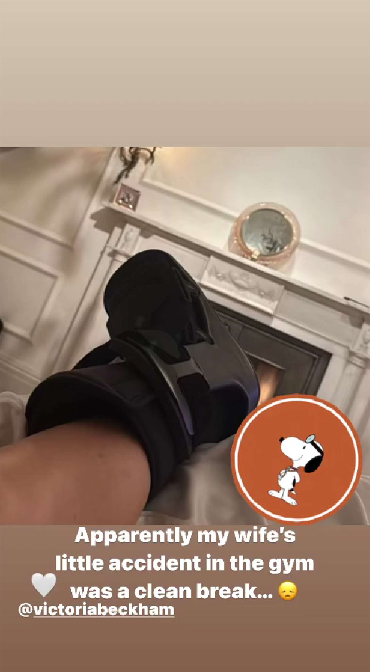 David Beckham Posts Pic of Wife Victoria's Foot After 'Accident in the Gym': 'Clean Break' 