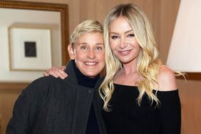 Ellen DeGeneres and Portia de Rossi are seen as RH Celebrates The Unveiling of RH San Francisco, The Gallery at the Historic Bethlehem Steel Building on March 17, 2022 in San Francisco, California.