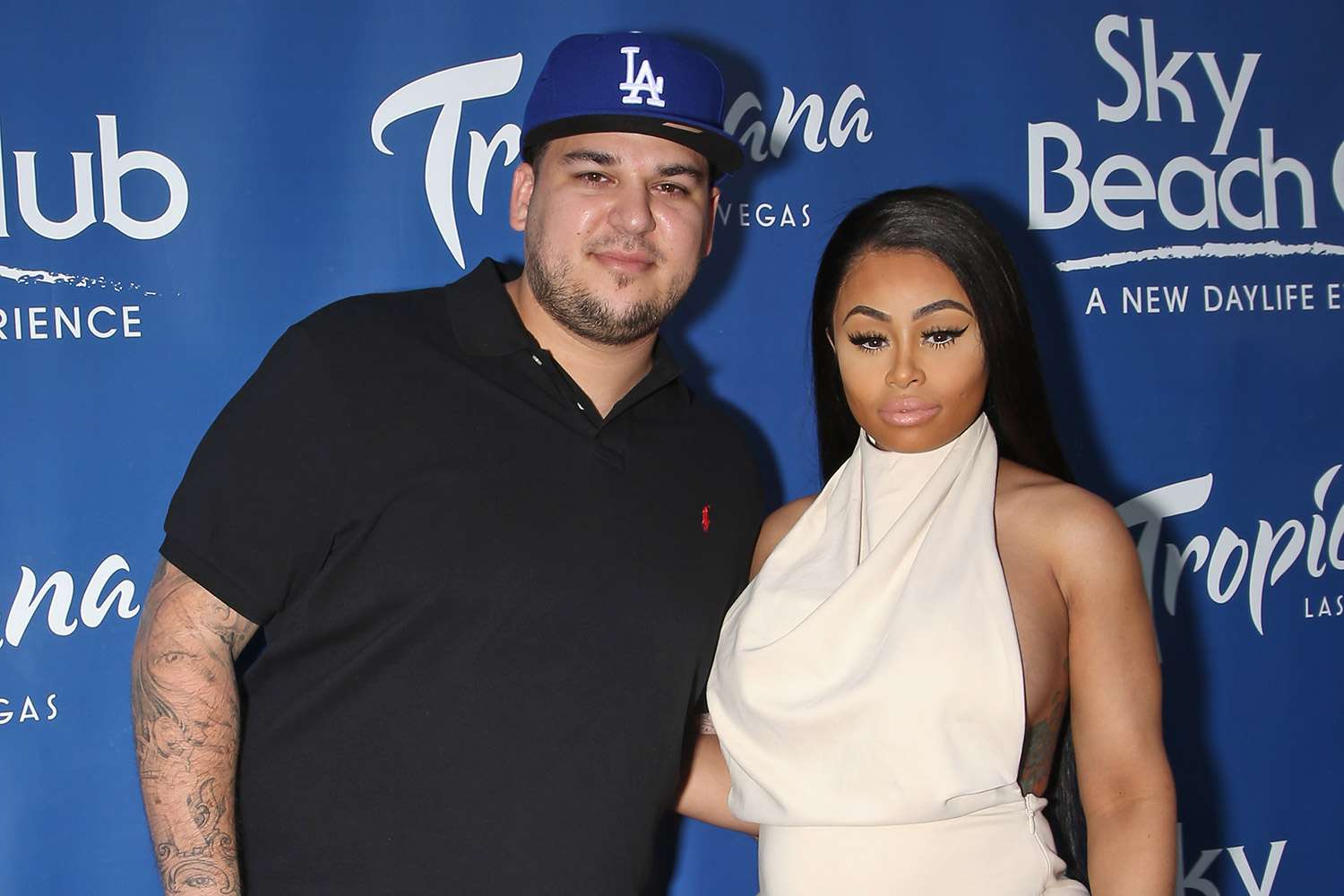 Rob Kardashian (L) and model Blac Chyna attend the Sky Beach Club at the Tropicana Las Vegas on May 28, 2016 in Las Vegas