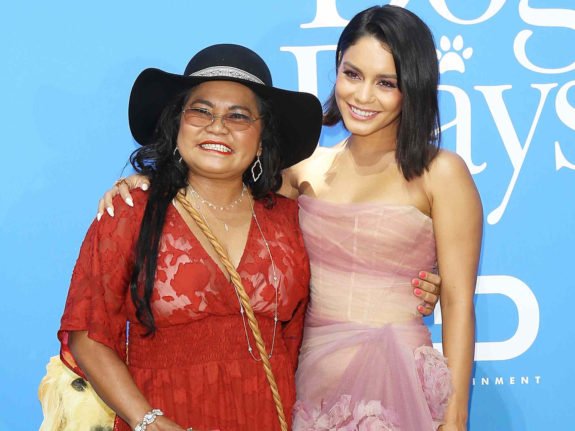 Vanessa Hudgens and her mom, Gina Hudgens at the Los Angeles premiere of "Dog Days" on August 5, 2018.