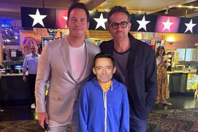 Chris Pratt Photoshops Hugh Jackman's Face Onto His Son in Picture with Ryan Reynolds