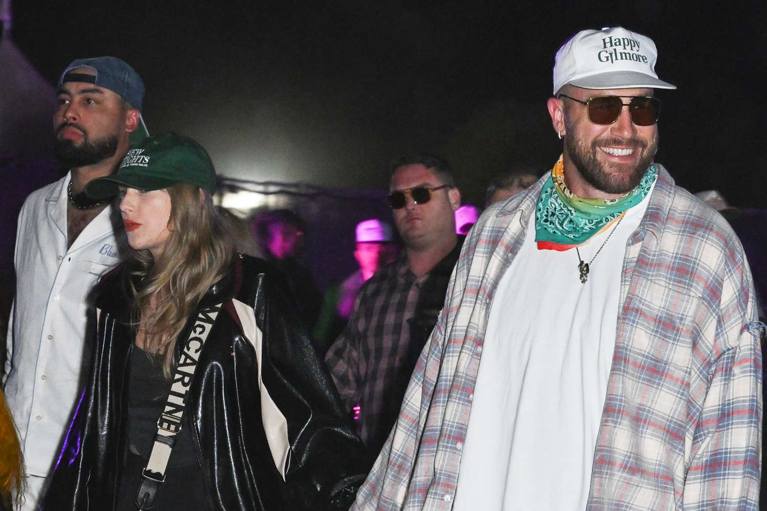 Taylor Swift and Travis Kelce at Neon Carnival held during the Coachella Music and Arts Festival on April 13, 2024 in Thermal, California. 