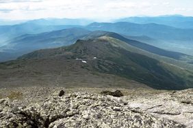 Panoramic view on the peak of Mount Washington, New Hampshire, USA