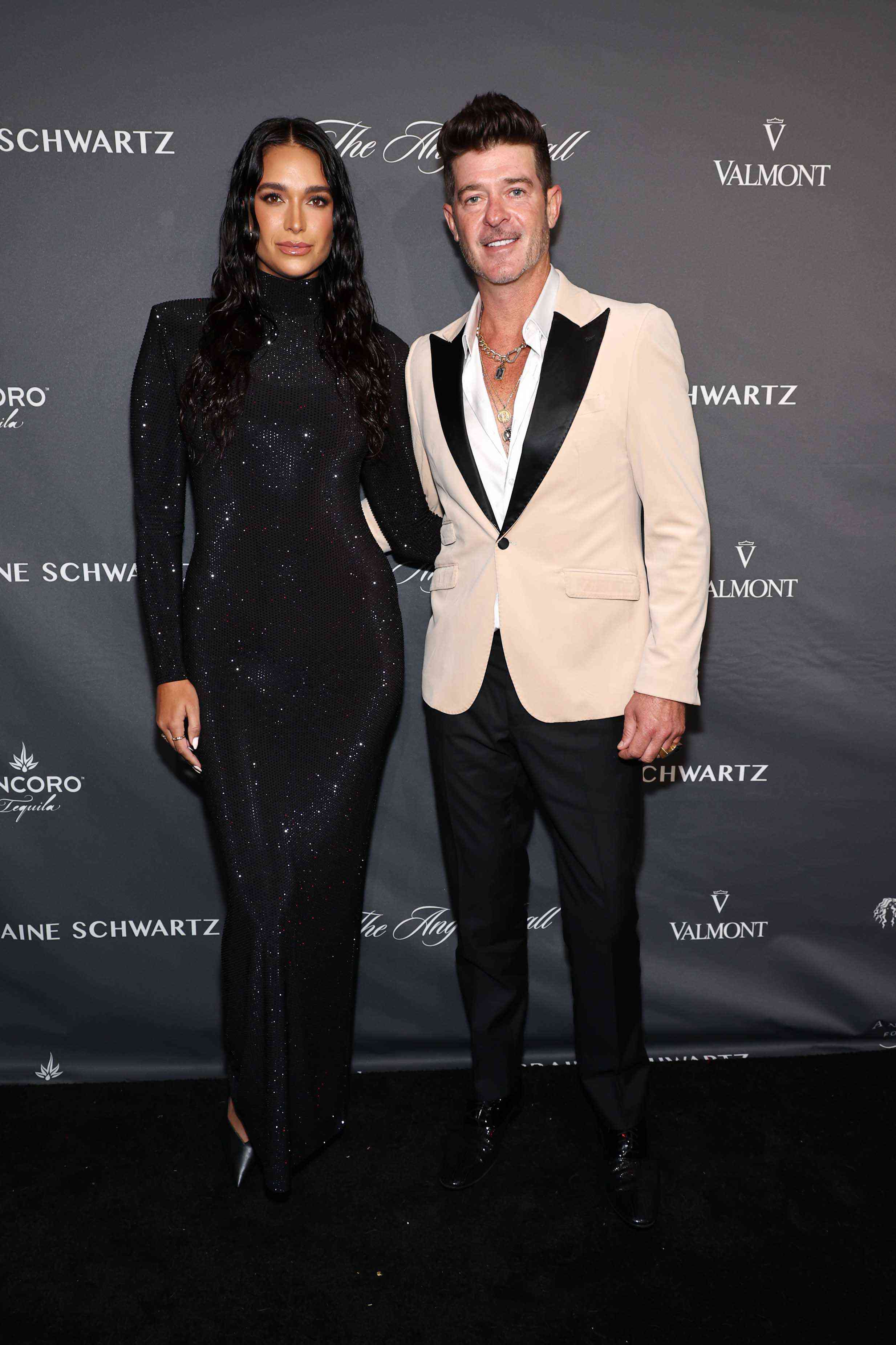 April Love Geary and Robin Thicke Angel Ball New York 10 23 23