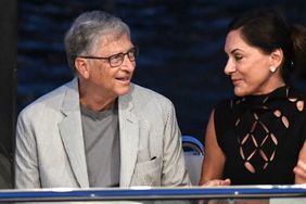 Bill Gates AT Jeff Bezos and Lauren Sanchez's engagement party on his mega yacht in Positano, Italy.