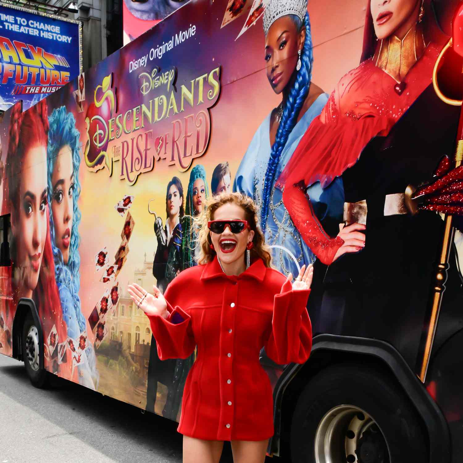 Rita Ora is seen in Times Square on July 09, 2024 in New York City