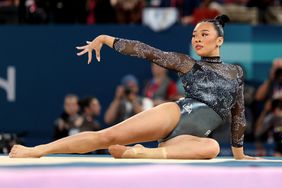 Sunisa Lee of Team United States competes in the floor exercise during the Artistic Gymnastics Women's Qualification on day two of the Olympic Games Paris 2024