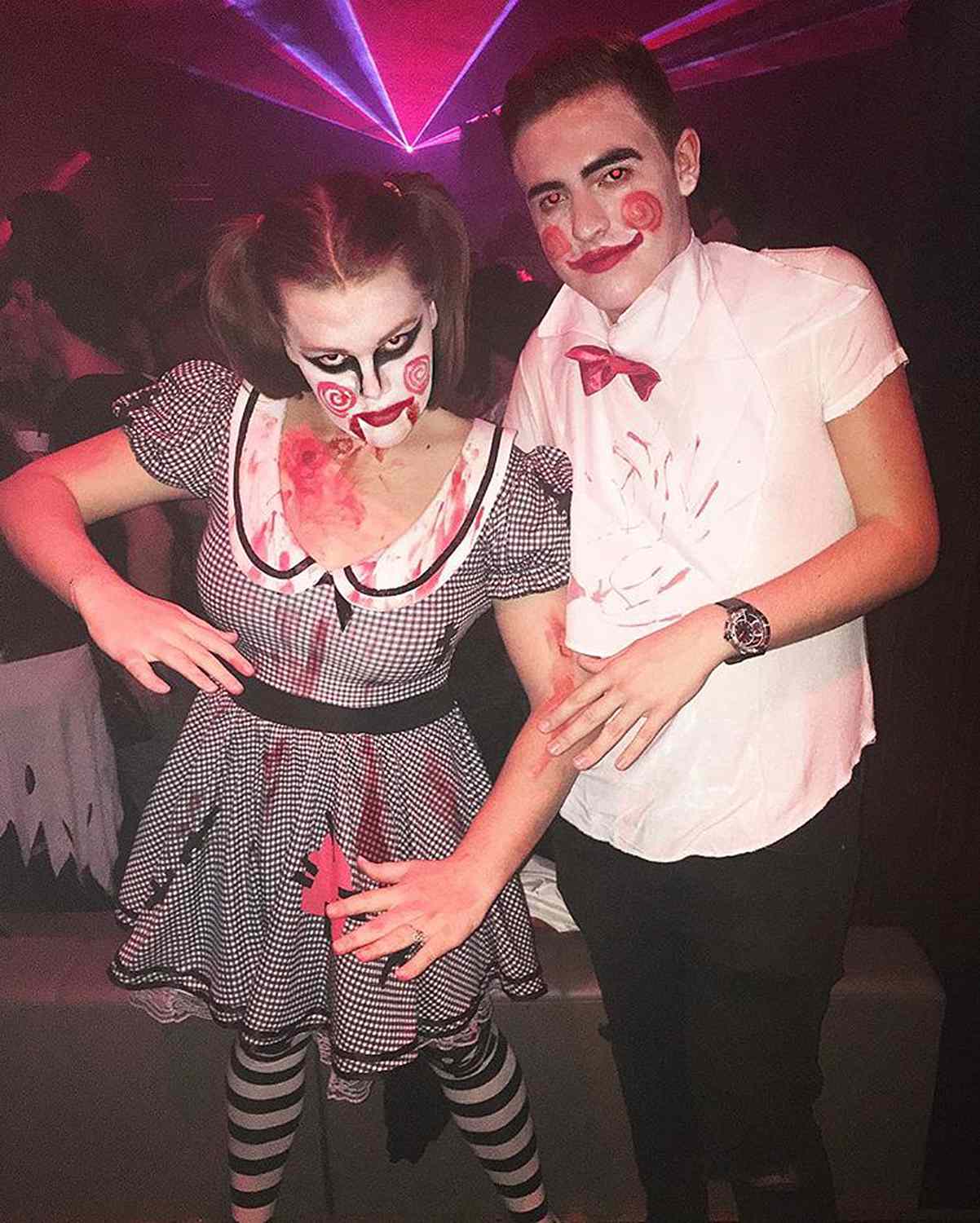 Camille Gottlieb, Grace Kelly's granddaughter dressed up as "Jigsaw" in 2016, with an unidentified date.