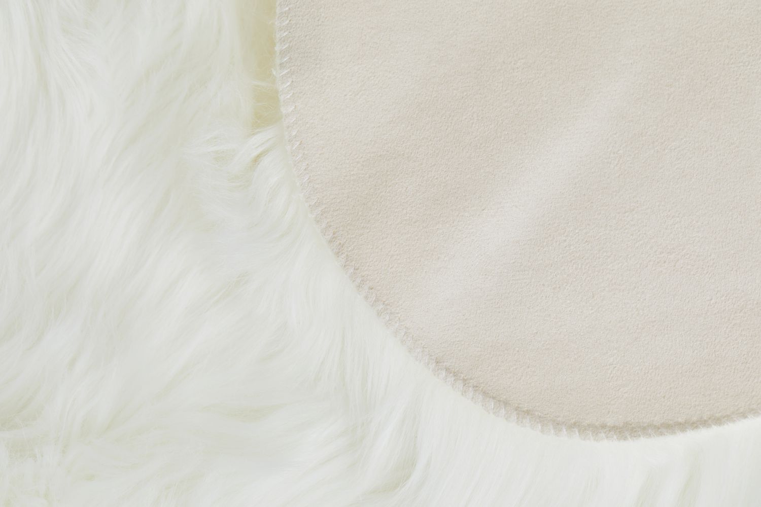 The bottom of the Ashler Faux Fur Rug