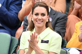 Catherine, Duchess of Cambridge attends day thirteen of the Wimbledon Tennis Championships at All England Lawn Tennis and Croquet Club on July 15, 2023 in London, England. 