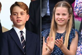 Prince George of Wales looks on prior to the UEFA EURO 2024 final match between Spain and England at Olympiastadion on July 14, 2024 in Berlin, Germany, Princess Charlotte of Wales court-side of Centre Court during the men's final on day fourteen of the Wimbledon Tennis Championships at the All England Lawn Tennis and Croquet Club on July 14