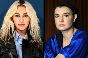 THE TONIGHT SHOW STARRING JIMMY FALLON -- Episode 1763 -- Pictured: Singer-songwriter Miley Cyrus poses backstage; Sinead O' Connor in Bray, Ireland 