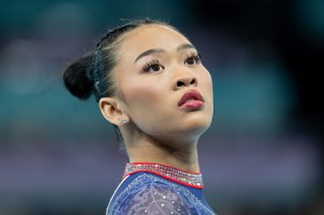 Sunisa Lee of United States competes at the artistic gymnastics women's all-around final of the Paris 2024 Olympic Games