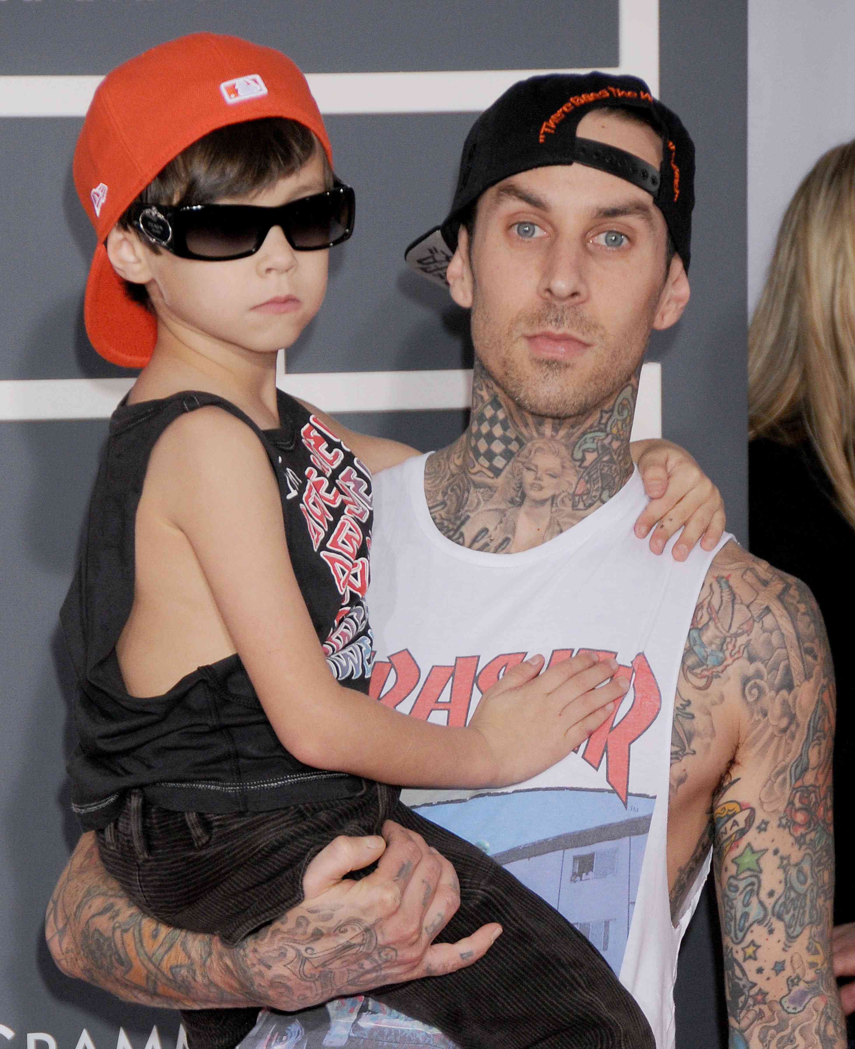 Landon Barker (travis Barker son) with travis 01 31 10