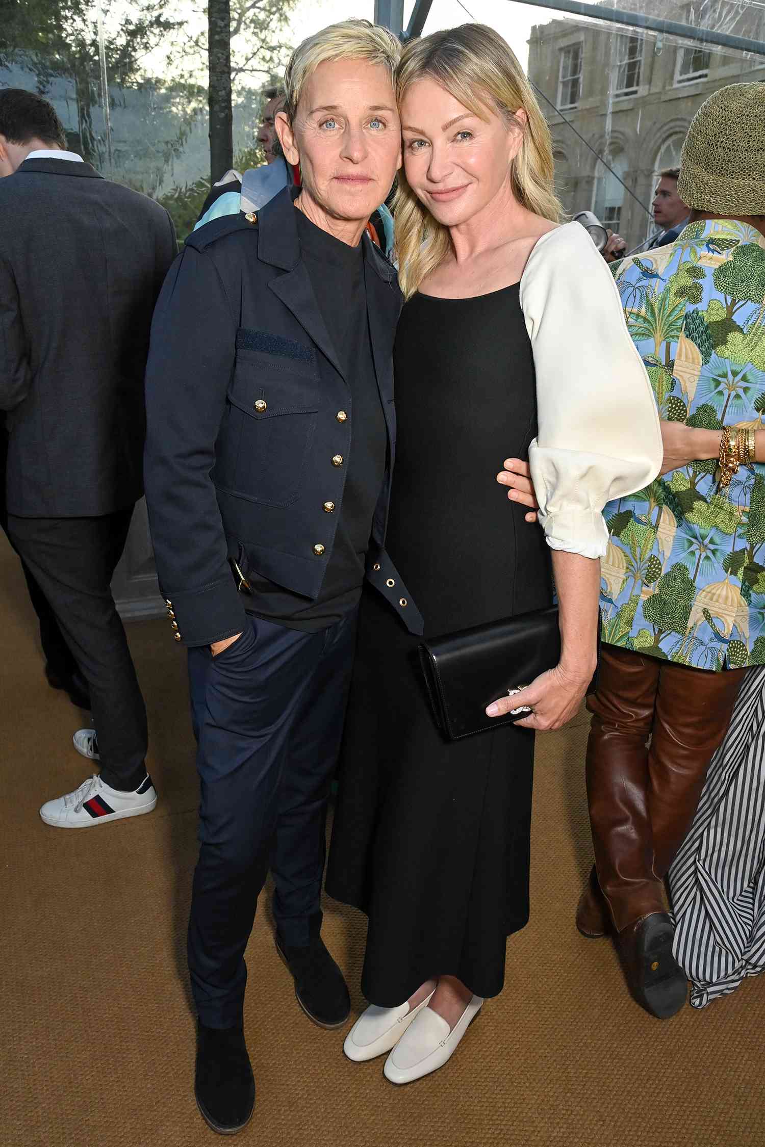 Ellen DeGeneres and Portia de Rossi attend the unveiling of RH England, The Gallery at the Historic Aynho Park