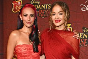 Kylie Cantrall and Rita Ora at the "Descendants: The Rise Of Red" premiere at Walt Disney Studios on July 10, 2024 in Burbank, California. 