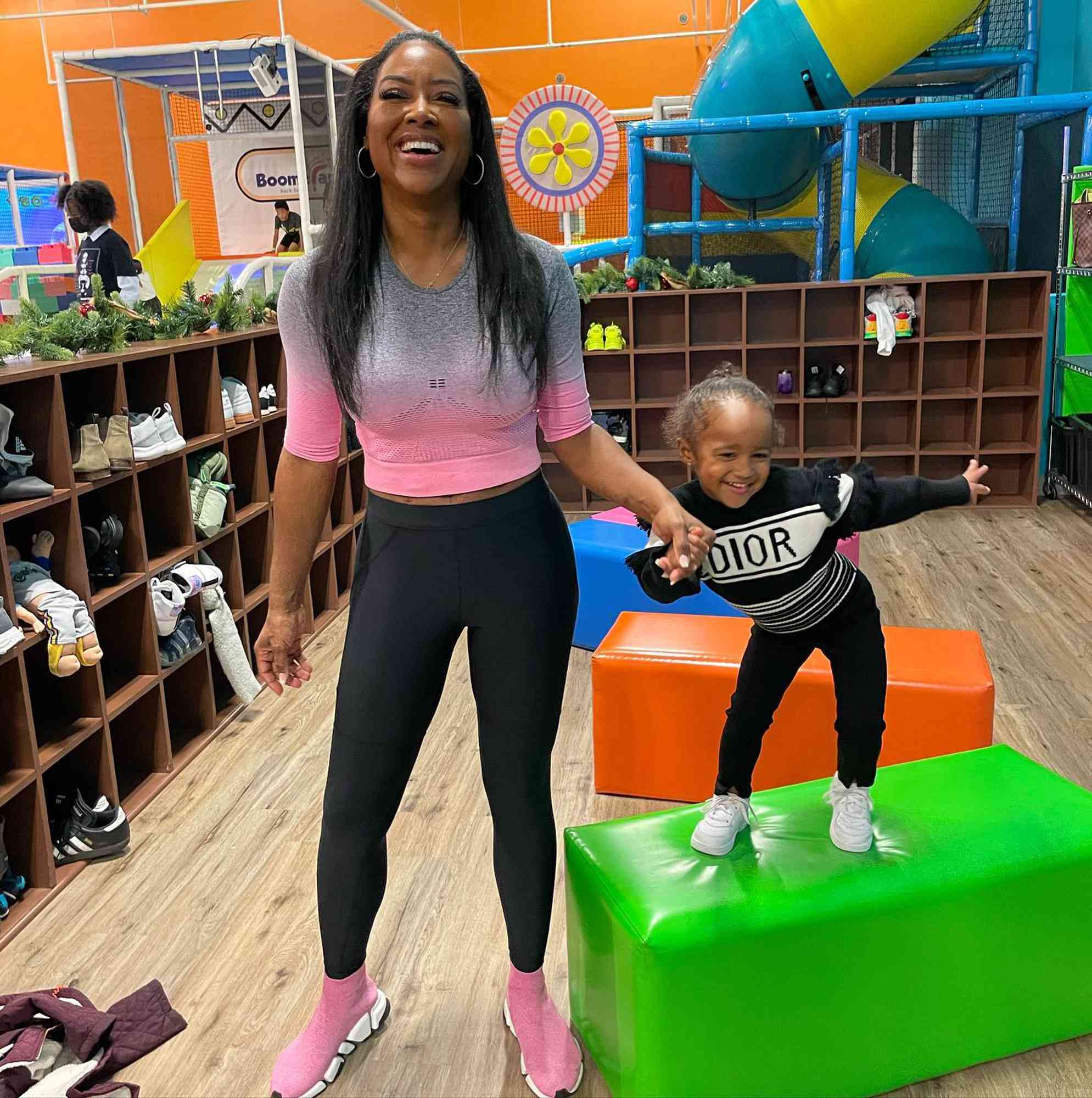 Kenya Moore and daughter Brooklyn Daly.