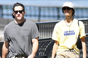 Jake Gyllenhaal and girlfriend Jeanne Cadieu are spotted on a rare outing in New York City. The American actor wore a backwards baseball cap, grey t-shirt, baggy trousers, and grey trainers.