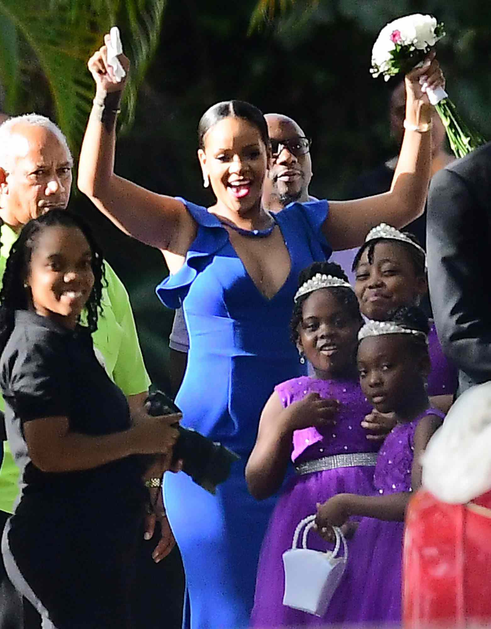 EXCLUSIVE: Rihanna stuns at her best friend's wedding in Barbados