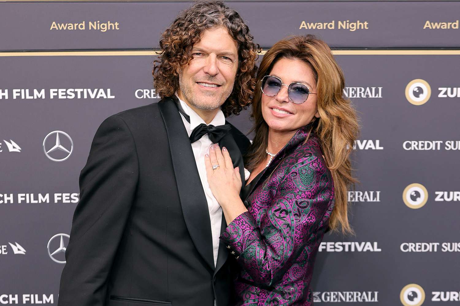 Frédéric Thiébau and Shania Twain arrive for the Award Night Ceremony of the 18th Zurich Film Festival