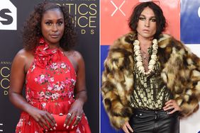 LOS ANGELES, CALIFORNIA - MARCH 13: Issa Rae attends the 27th Annual Critics Choice Awards at Fairmont Century Plaza on March 13, 2022 in Los Angeles, California. (Photo by Taylor Hill/FilmMagic); NEW YORK, NEW YORK - NOVEMBER 14: Ezra Miller attends Time 100 Next at Pier 17 on November 14, 2019 in New York City. (Photo by Jamie McCarthy/WireImage)