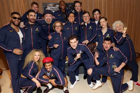 (L-R) Brett Goldstein, Juno Temple, Bronson Webb, Brendan Hunt, guest, Moe Jeudy-Lamour, Phil Dunster, Cristo FernÃÂ¡ndez, Jason Sudeikis, Jeremy Swift and Annette Badland attend PEOPLE's Post Screen Actors Guild Awards Gala at Shrine Auditorium and Expo Hall on February 24, 2024 in Los Angeles, California.