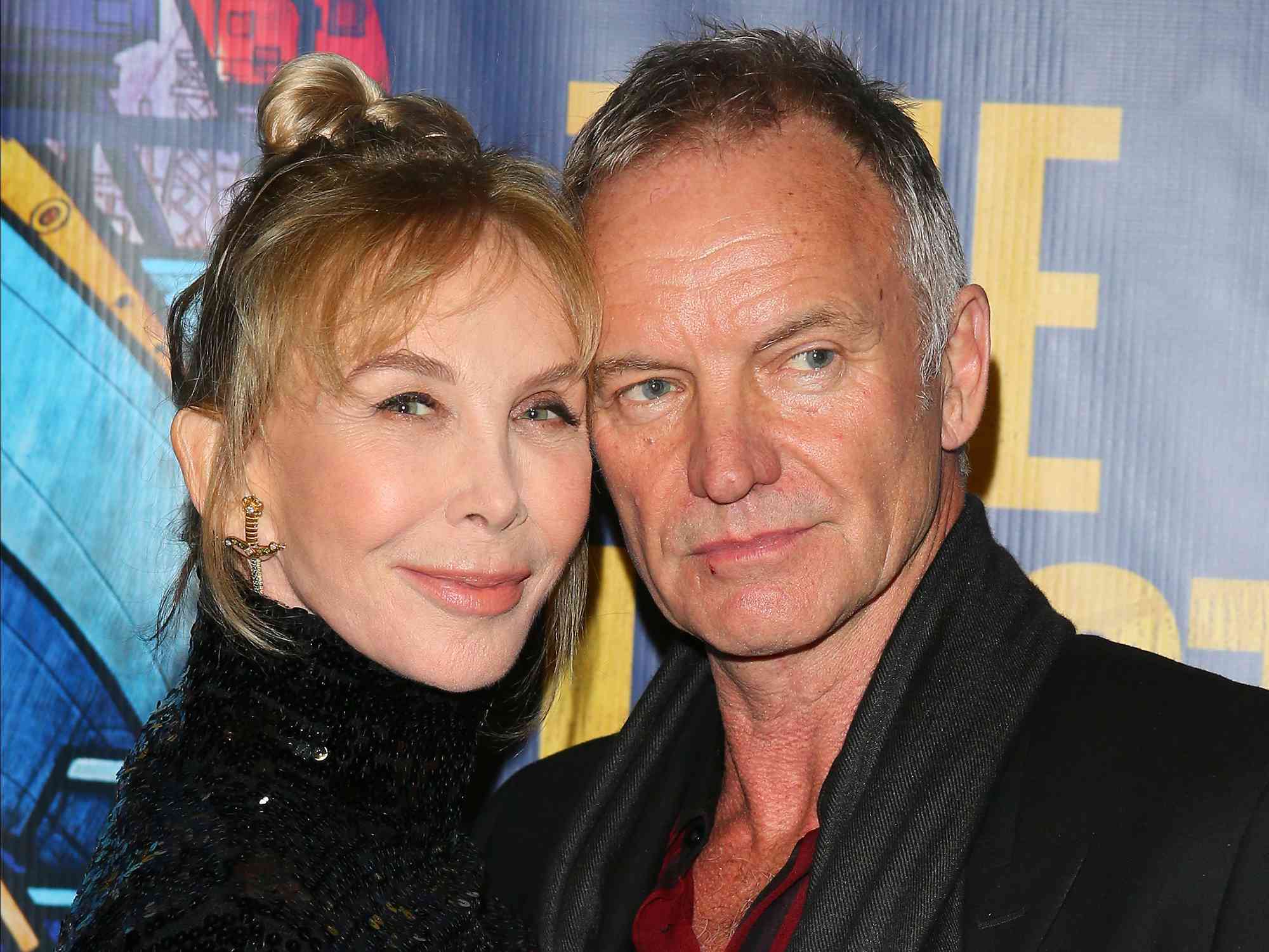 Sting and Trudie Styler attend the The Last Ship Opening Night Performance held at Ahmanson Theatre on January 22, 2020 in Los Angeles, California