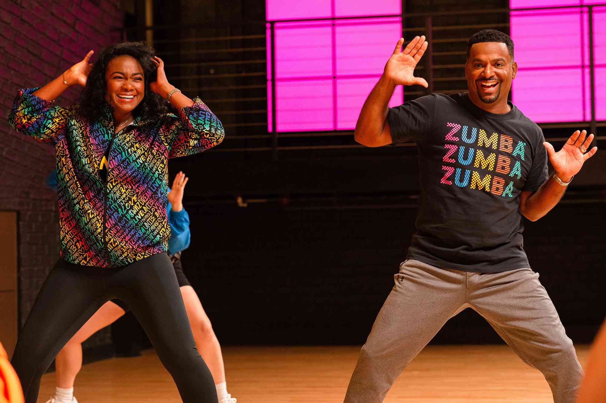 Alfonso Ribeiro and Tatyana Ali reunite at Zumba Class