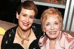 Sarah Paulson and Holland Taylor attend the 2023 Vanity Fair Oscar Party Hosted By Radhika Jones at Wallis Annenberg Center for the Performing Arts on March 12, 2023 in Beverly Hills, California.