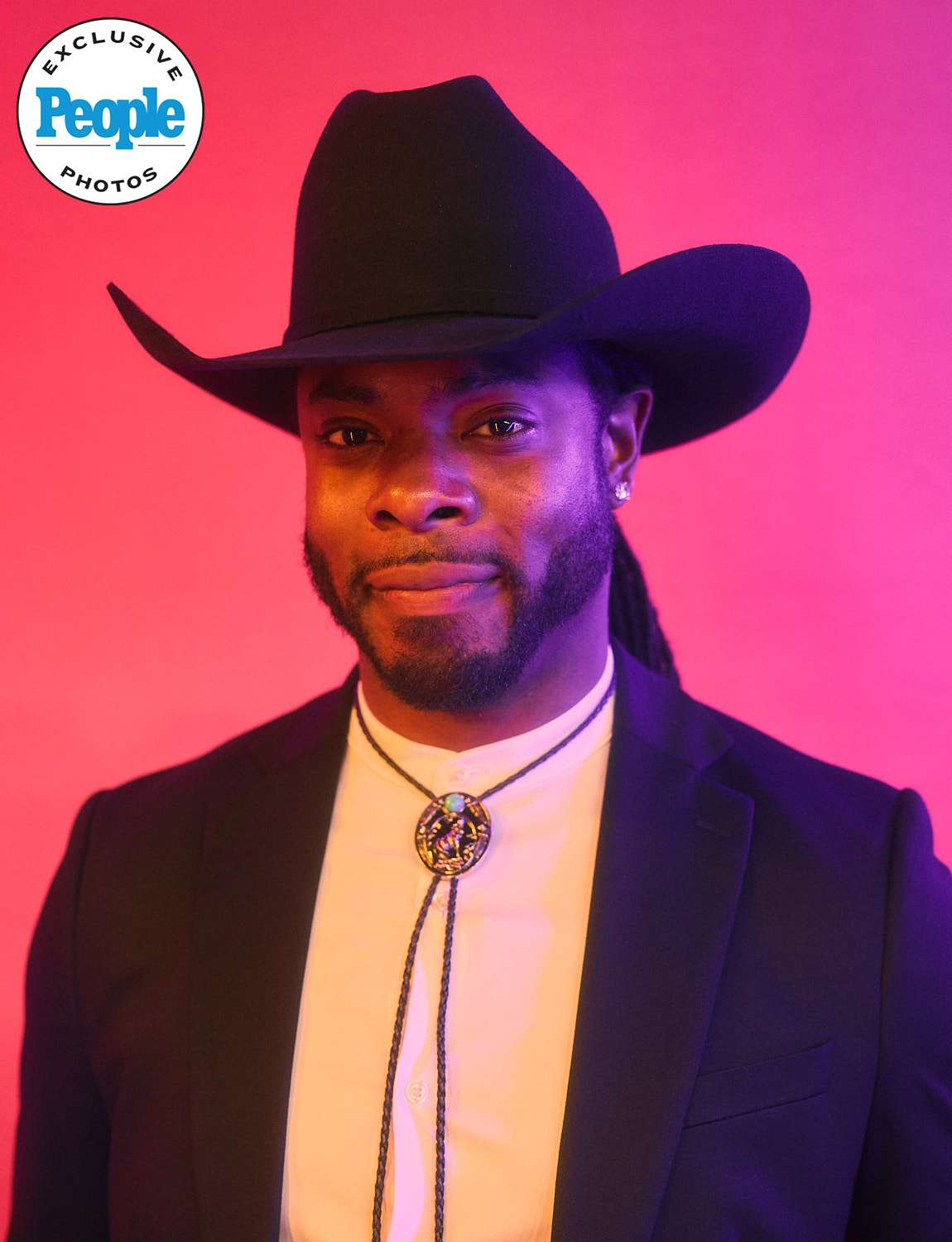 Richard Sherman attends the 2024 ACM awards People photo booth on May 16, 2024