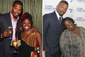 Jamie Foxx makes a toast for his sister Deidra's birthday at the National Hotel July 30, 2005 in Miami Beach, Florida. ; Jamie Foxx with his sister DeOndra Dixon on the red carpet at the at Global Down Syndrome Foundation's 2016 "Be Beautiful Be Yourself" on November 12, 2016 in Denver, Colorado. 