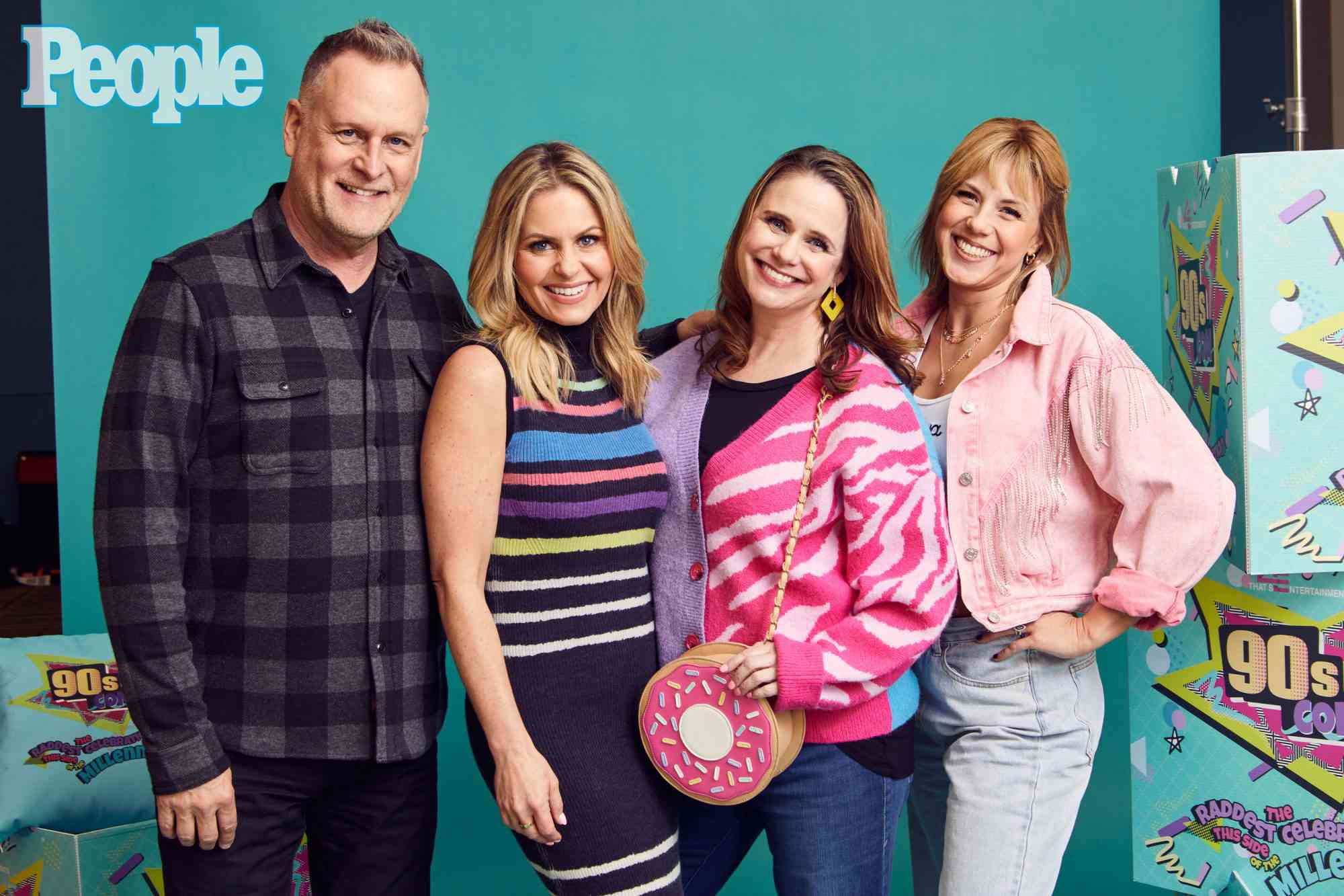 HARTFORD, CONNECTICUT - MARCH 18: (L-R) Dave Coulier, Candace Cameron Bure, Andrea Barber and Jodie Sweetin attend 90s Con held at Connecticut Convention Center on March 18, 2023 in Hartford, Connecticut. (Photos by Emily Assiran/Getty Images for 90's Con) (Photo by Emily Assiran/Getty Images)