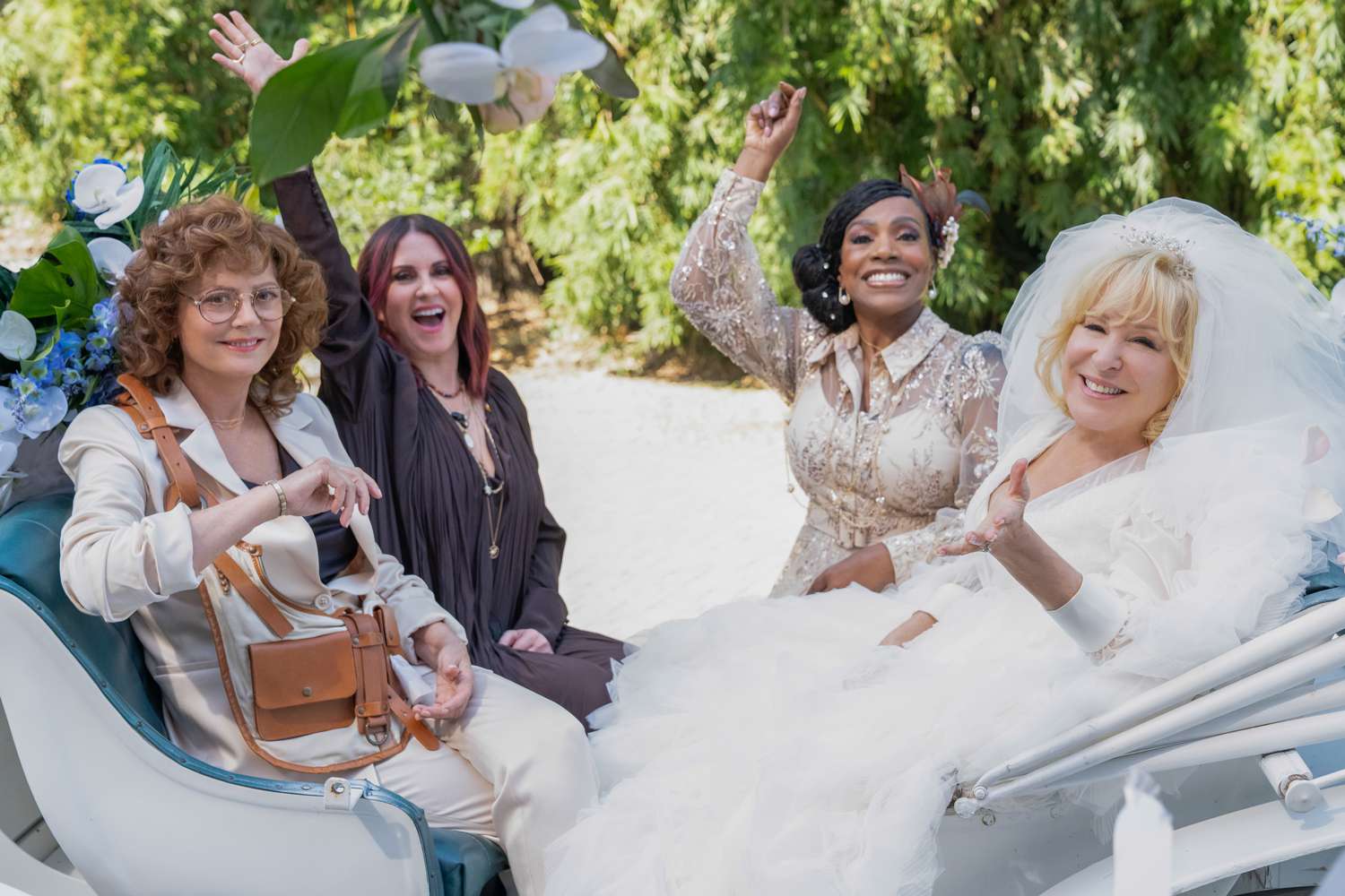 Susan Sarandon, Megan Mullally, Sheryl Lee Ralph and Bette Midler in THE FABULOUS FOUR