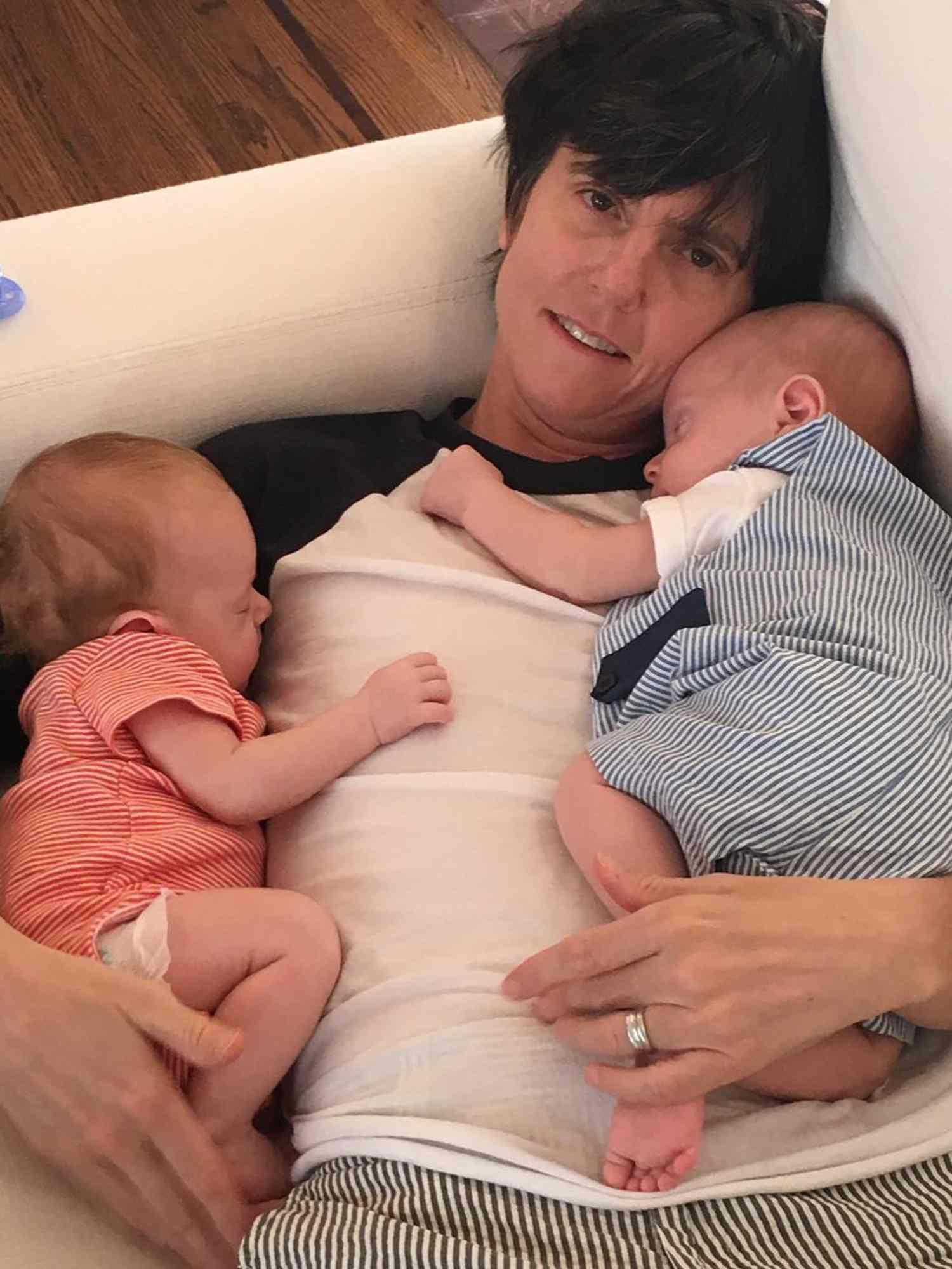 Tig Notaro and twins Max and Finn.