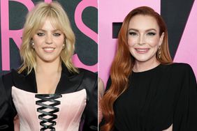 Reneé Rapp at the premiere of 'Mean Girls'; Lindsay Lohan at the premiere of 'Mean Girls'