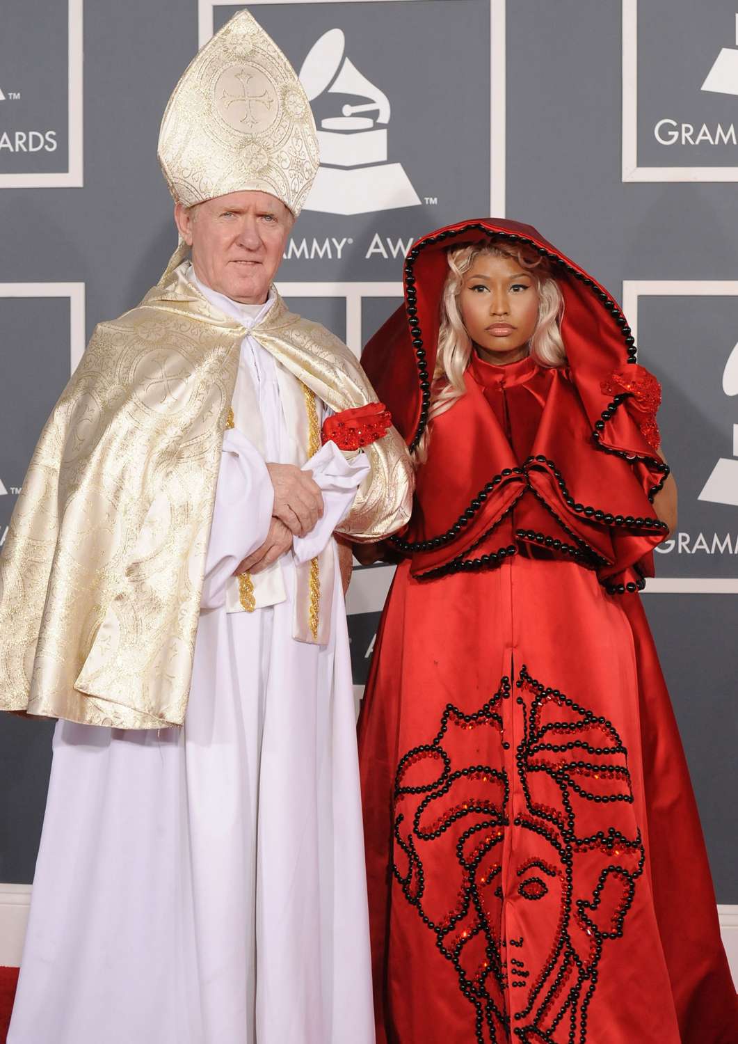 Singer Nicki Minaj arrives at The 54th Annual GRAMMY Awards 