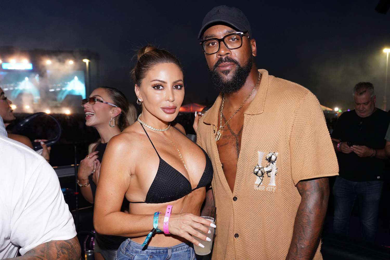 Larsa Pippen and Marcus Jordan attend day 2 of Rolling Loud at Hard Rock Stadium 