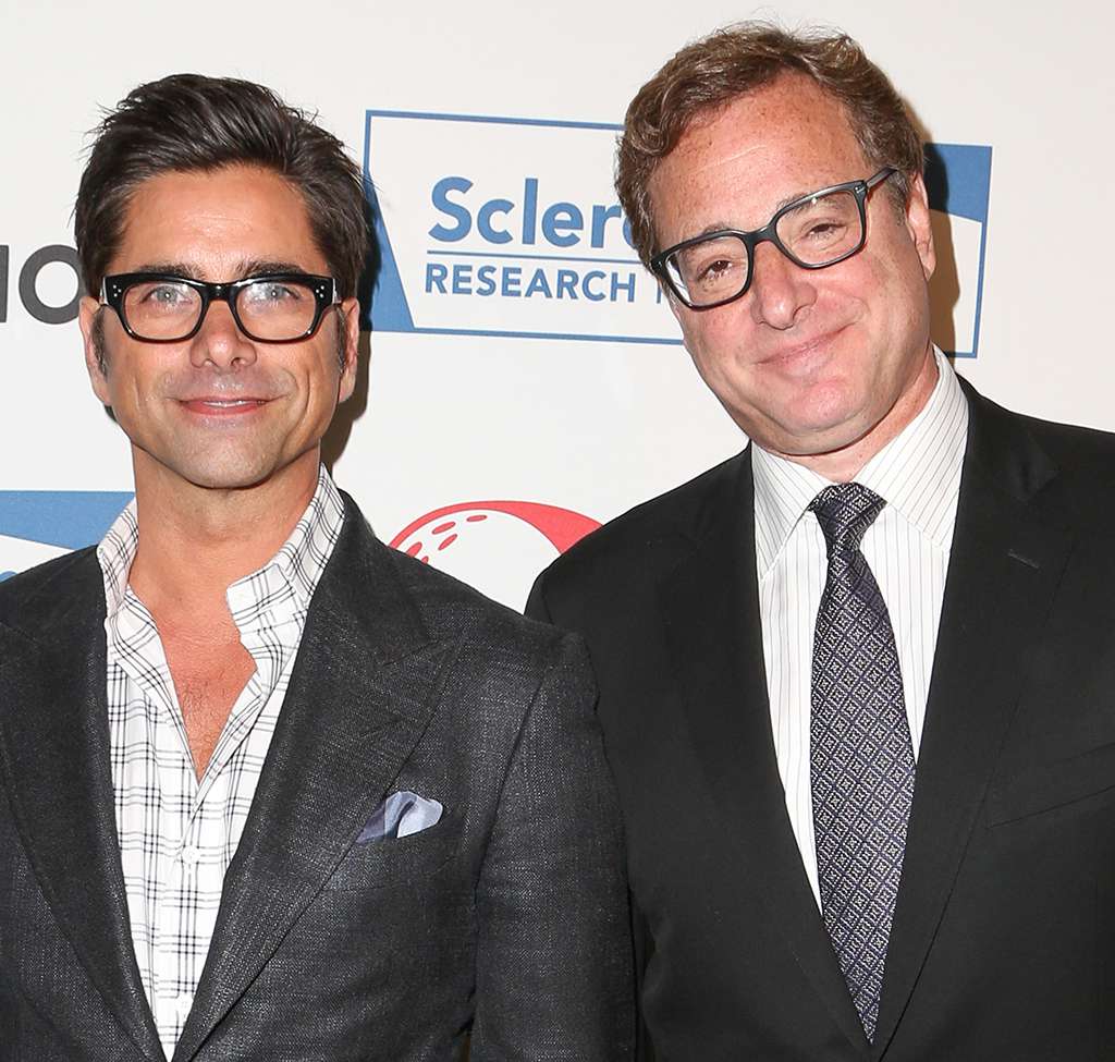 Actors John Stamos (L) and Bob Saget